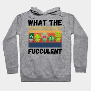 What The Fucculent Funny Plant Lover Cute Cactus Cats Hoodie